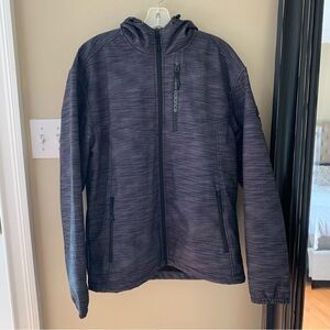 New Balance Jogger Space Navy Water Wind Resistant Zip Up Hoodie Men's Medium